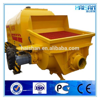 Static trailer concrete pump