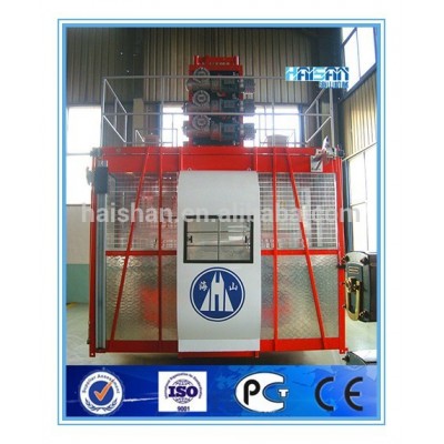 CE GOST approved SC200/200 --2000KG double cage construction goods and passenger lifter